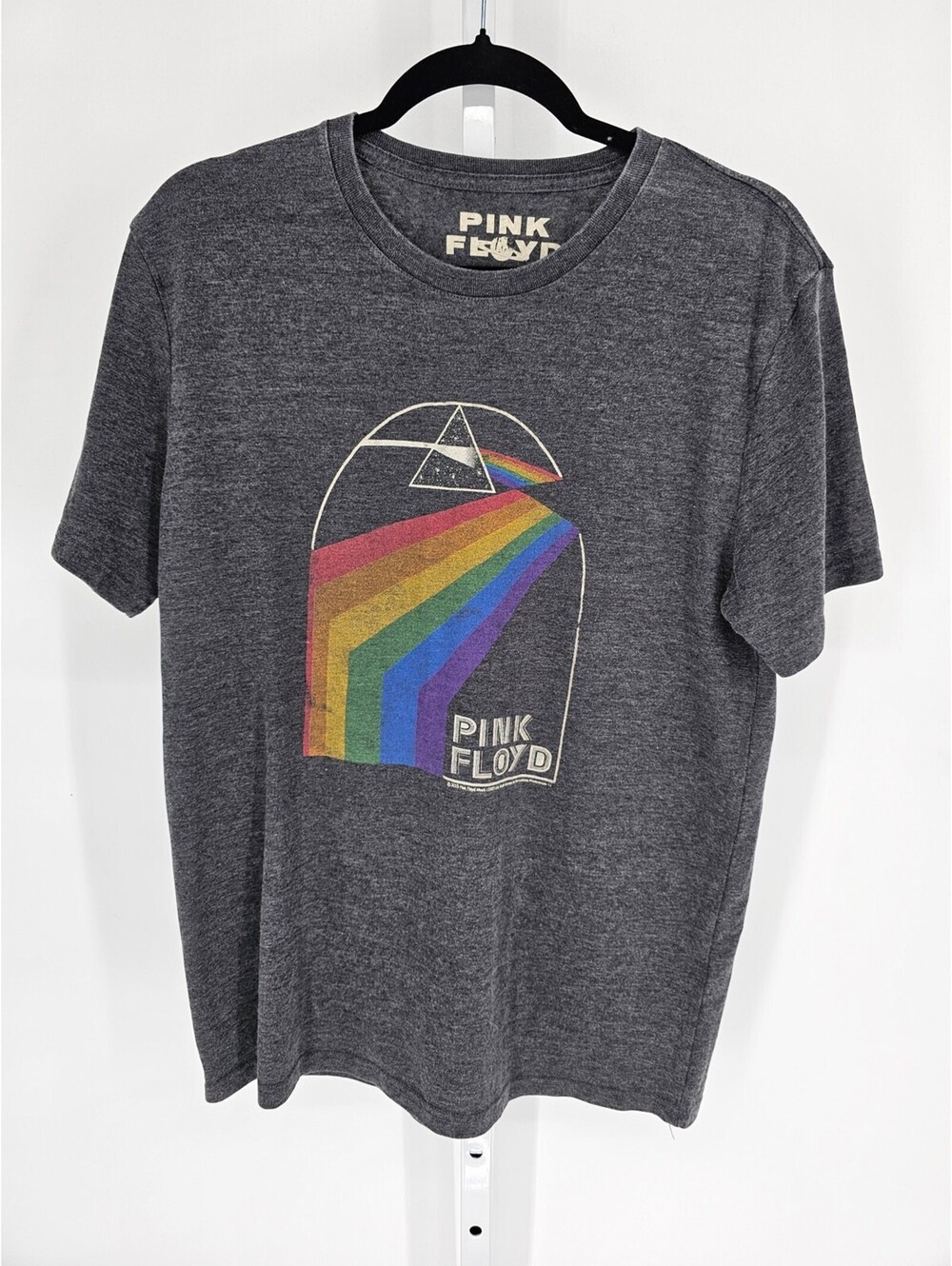 Pink Floyd for Lucky Brand Mens Sz M Short Sleeve T Shirt Gray Rainbow